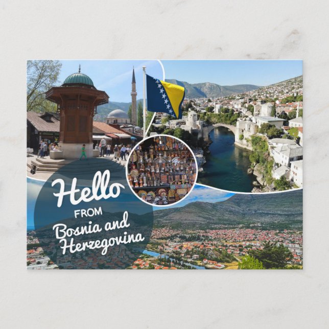 Bonjour de la carte postale de Bosnie-Herzégovine (Devant)