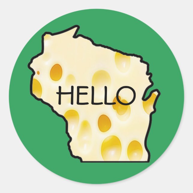 Bonjour de Wisconsin Swiss Cheese Head Stickers (Devant)