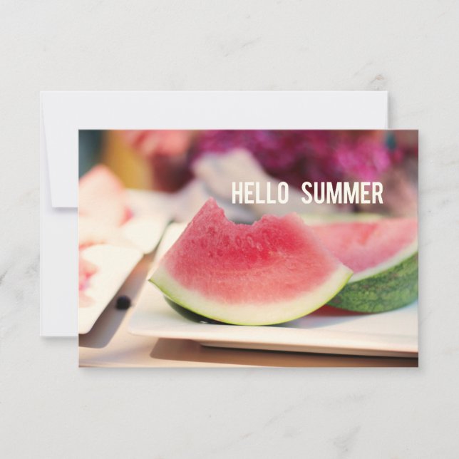 Bonjour Été // Invitation de fête personnalisable (Devant)