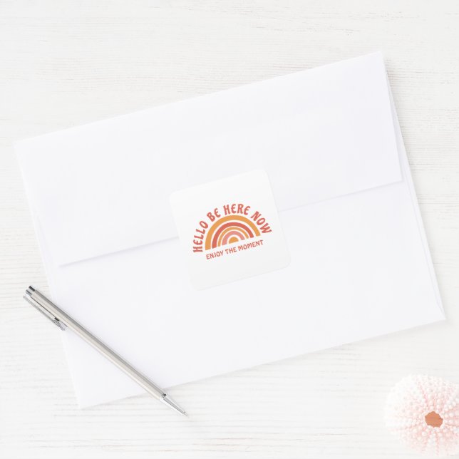 bonjour être ici maintenant autocollant (Enveloppe)