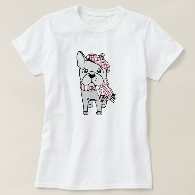 Bonjour Extravagant French Bulldog T - Shirt (Design vorne)