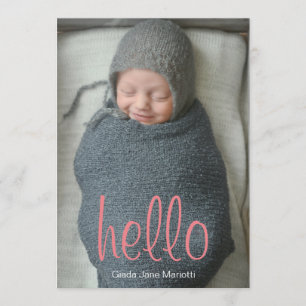 Bonjour faire-part de bébé du monde