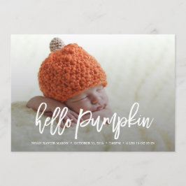 Bonjour Faire-part de naissance Citrouille