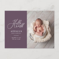 Bonjour faire-part de naissance de photo des