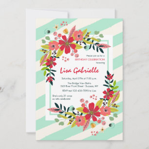 Bonjour Fleurs du Bonheur Invitation