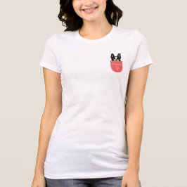 Bonjour französische Bulldogge in einer Tasche T-Shirt