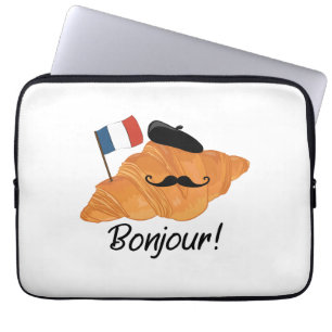 Bonjour French Croissant - Frankreich Funny Food Laptopschutzhülle