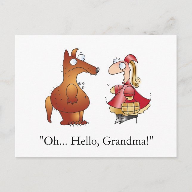 BONJOUR GRANDMA ! Carte postale par April McCallum (Devant)