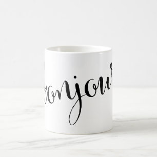 Bonjour Guter Morgen Französische Tasse