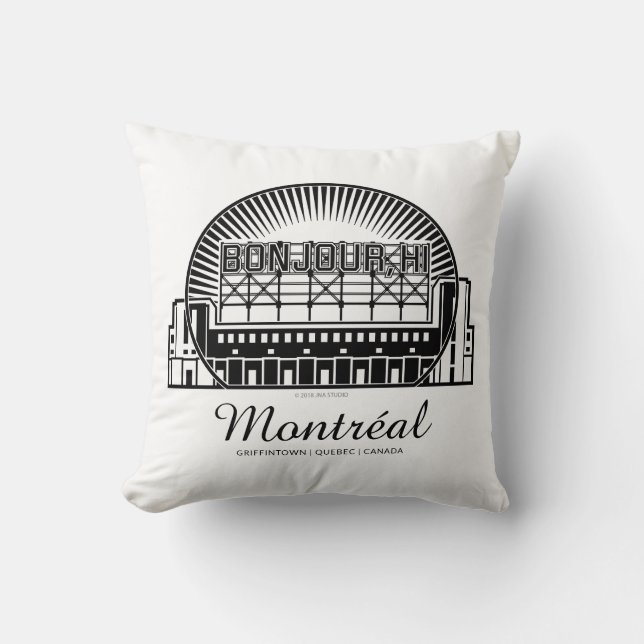 Bonjour, Hallo Montréal Kissen (Vorderseite)