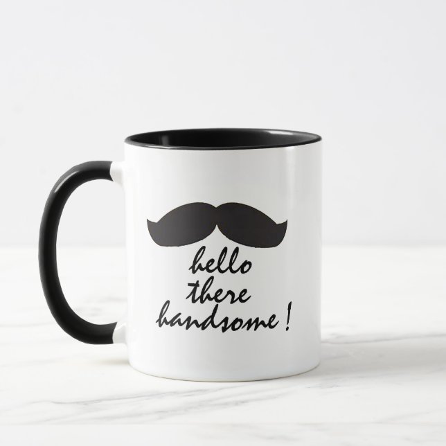 Bonjour Handsome message cadeau de tasse pour peti (Gauche)
