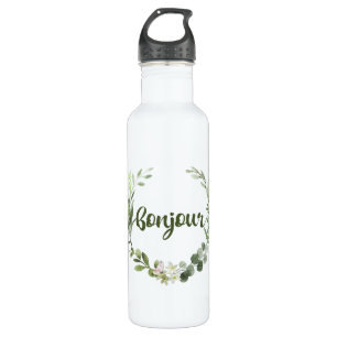 Bonjour Hello French Edelstahlflasche
