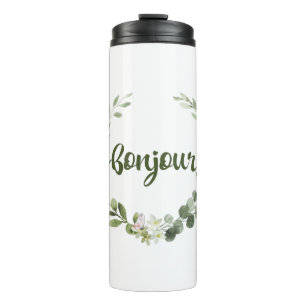 Bonjour Hello French Thermosbecher