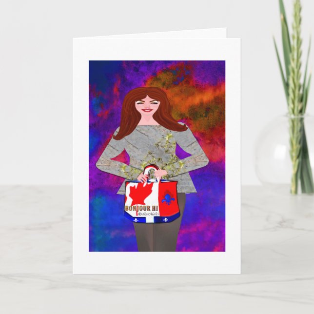 Bonjour Hi LeeMarie's kreatives Design Karte (Vorderseite)