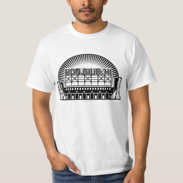 Bonjour, Hi-Sehenswürdigkeit-T - Shirt (Vorderseite)