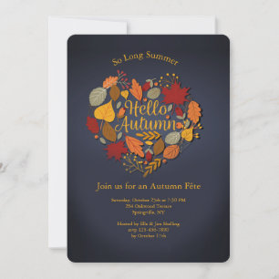 Bonjour Invitation Cœur d'Automne