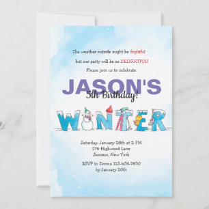 Bonjour Invitation hiver
