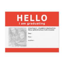 Bonjour, je suis diplômé : faire-part / invitation