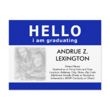 Bonjour, je suis diplômé : faire-part / invitation