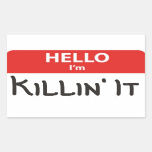 Bonjour je suis Killin il autocollant de badge