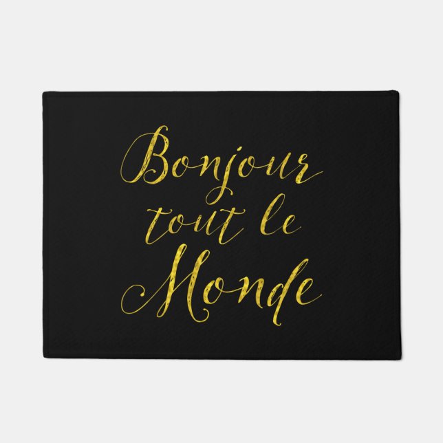 Bonjour Kundenwerber Le Monde - hallo jeder! Fußmatte (Vorderseite)