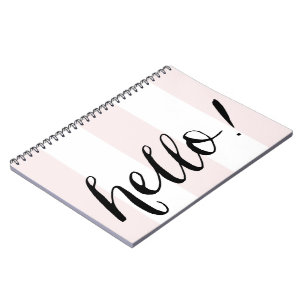Bonjour la calligraphie moderne rougissent carnet