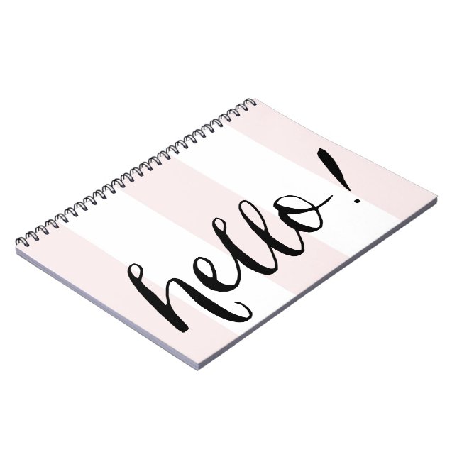 Bonjour la calligraphie moderne rougissent carnet (Côté gauche)
