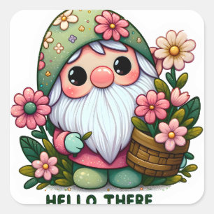 Bonjour Là Sticker Gnome : Un Amical