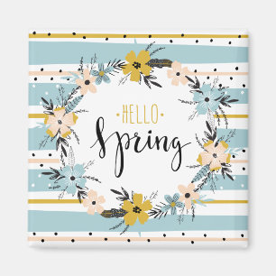 Bonjour le printemps. Fleurs de printemps Magnets