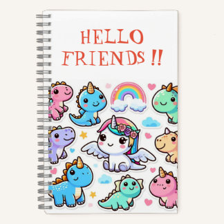 BONJOUR LES AMIS, JOLI DIANOSAURE Cahier à reliure
