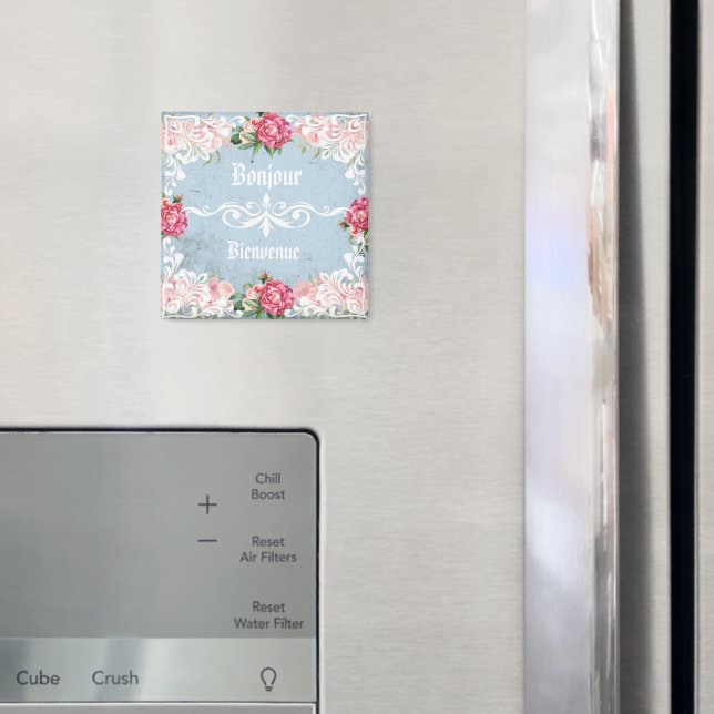 Bonjour Lieblich romantisch französischer Custom t Magnet (In Situ (Kühlschrank))