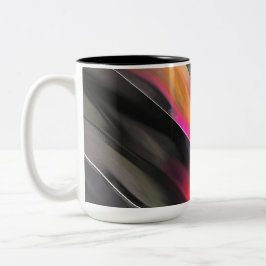 Bonjour Ma Chérie. Abstrakte Malerei Zweifarbige Tasse