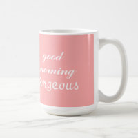 Bonjour Magnifique tasse de café rose