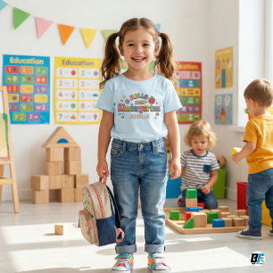Bonjour Maternelle Rétro Groovy Nom Personnalisé E