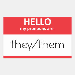BONJOUR mes pronoms sont eux/eux autocollant