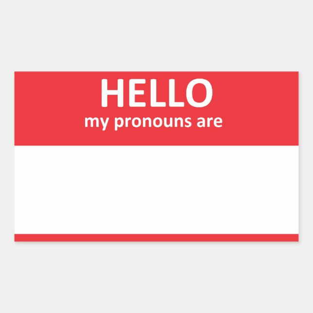 BONJOUR mes pronoms sont Sticker (Devant)