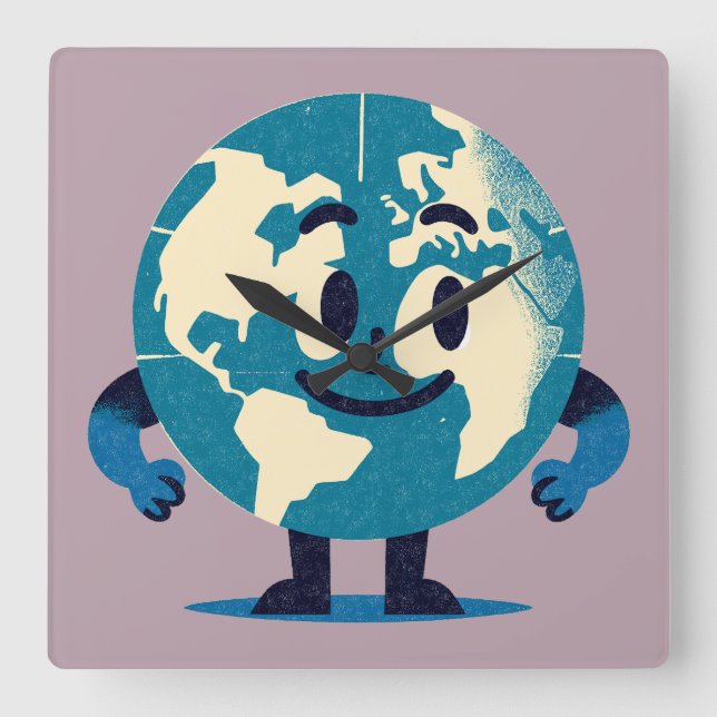 Bonjour Minuscule horloge murale mondiale (Recto)