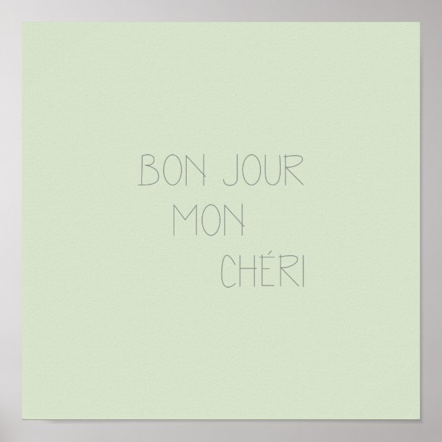 Bonjour Mon Chéri Poster (Vorne)
