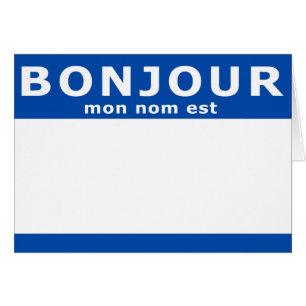 BONJOUR mon nom est