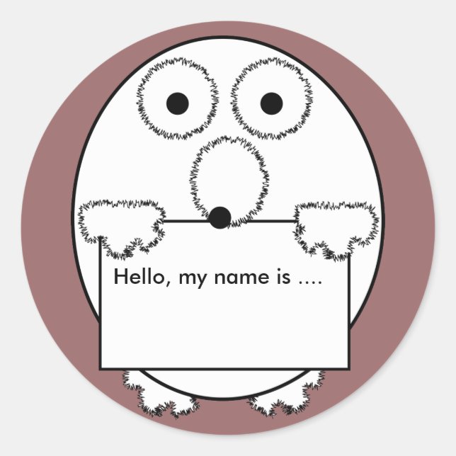 Bonjour mon nom est brise glace événement Sticker (Devant)