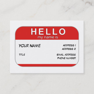 Bonjour mon nom est carte de profil