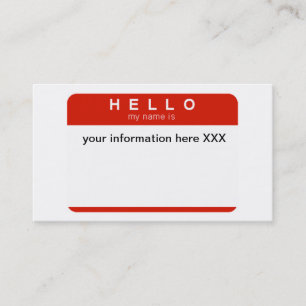 Bonjour mon nom est des cartes de visite