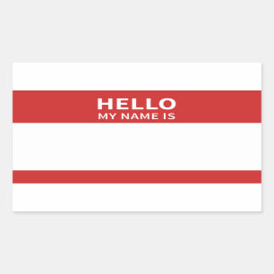 Bonjour mon nom est étiquette d'introduction ou au