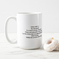 Bonjour, mon vieil ami. Tasse de café