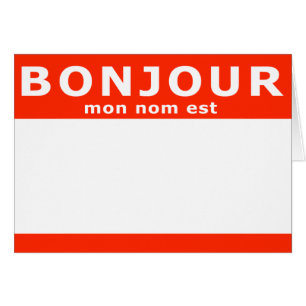 BONJOUR Montag nom est