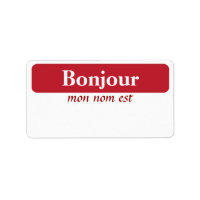 Bonjour Name Tags