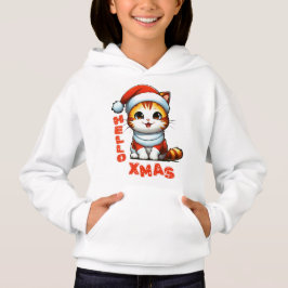 Bonjour Noël - Chat de Noël mignon en costume Père