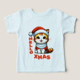 Bonjour Noël - Chat de Noël mignon en costume Père