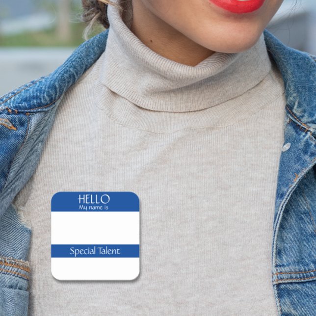 Bonjour Nom Balise Sticker Badge Funny Party (Créateur téléchargé)