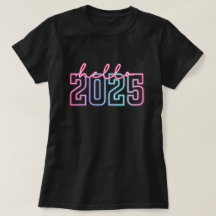 Bonjour Nouvel An 2025 | T-Shirt Nouvel An Néon Jo
